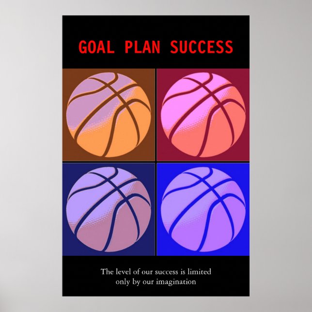 Poster Objectif Plan succès Basket-ball Sport (Devant)