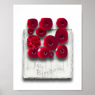 Poster objet_4_variations sur l'affiche mate rubis