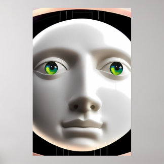 Poster Objet d'amour au visage lunaire
