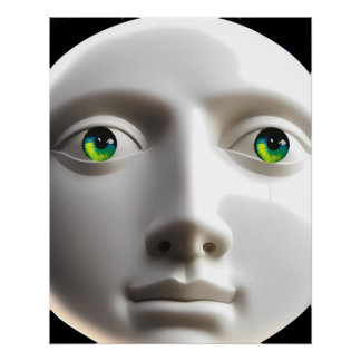 Poster Objet d'amour au visage lunaire