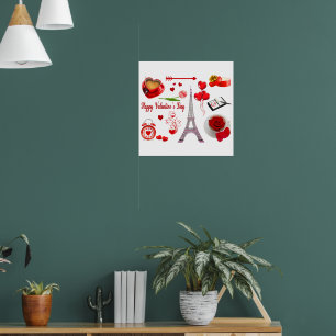 Poster Objet Souvenir Iconique de la Saint-Valentin Roman