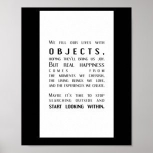 Poster Objets Vs. Intérieur Joignez Un Changement En Pers