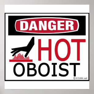 Poster Oboiste chaud