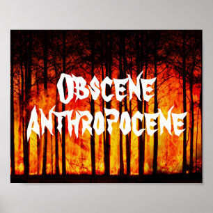 Poster Obscene Anthropocene Climate Change