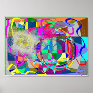 Poster Obscurci par des couleurs - d'oeil magique