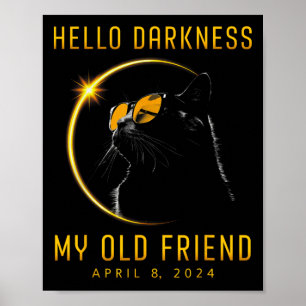 Poster Obscurité Mon Vieux Ami Solaire Eclipse 2024 Chat