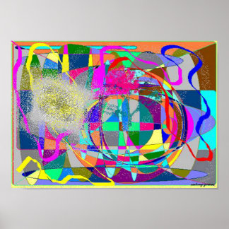 Poster Obscurité par les couleurs - Oeil magique