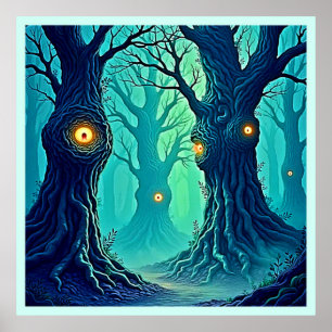 Poster Observateurs de forêts mystiques