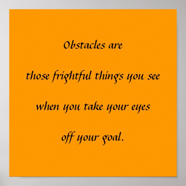 Poster Obstacles (Devant)