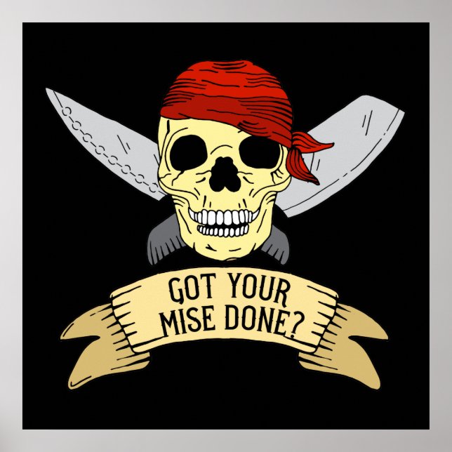 Poster Obtenez Votre Mise Fait Funny Head Chef Citation C (Devant)