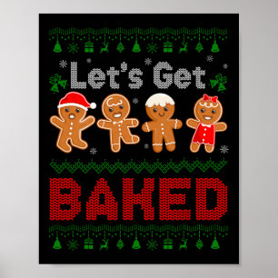 Poster Obtenons Baked Cookie Baking Team Gingerbread Chri
