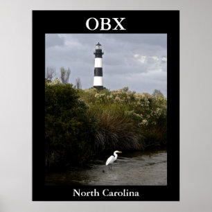 Poster OBX, phare de Caroline du Nord