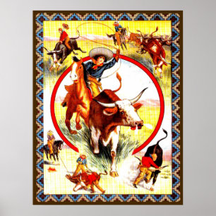 Poster occidental "Cowgirl"