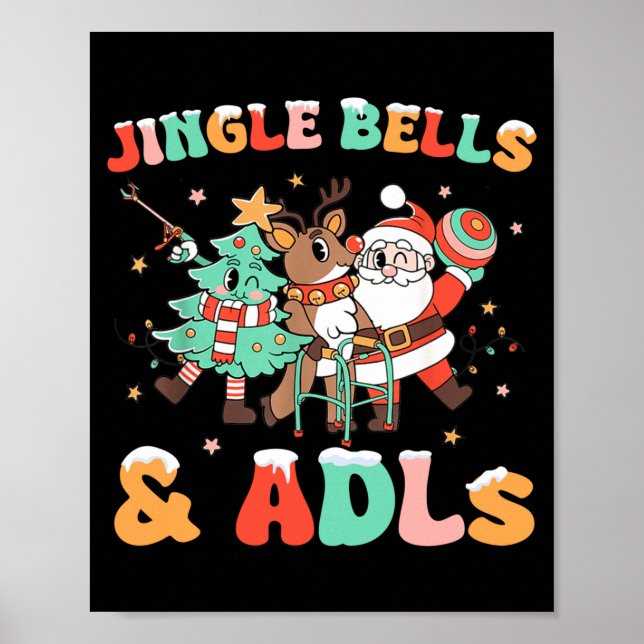 Poster Occupational Therapy Xmas Reindeer Santa Adls New  (Devant)
