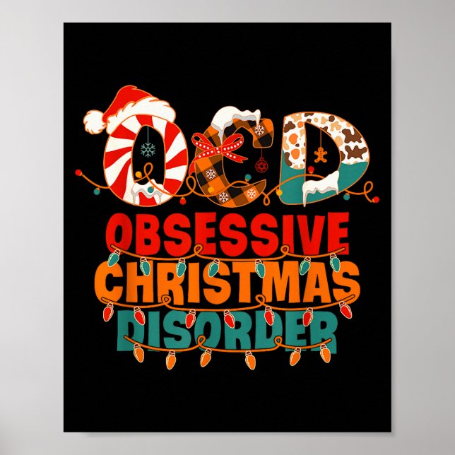 Poster Ocd Obsessive Christmas Disorder Funny Christmas  (Devant)