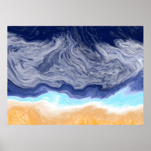 Poster Ocean Abstract Digital Art