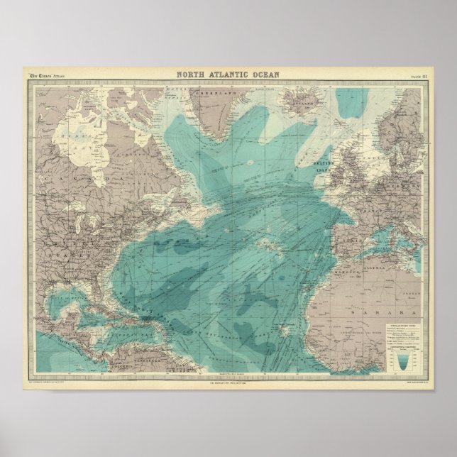 Poster Océan Atlantique Nord (Devant)