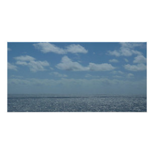 Poster Océan bleu de la mer des Caraïbes