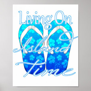 Poster Océan Blue Island Time
