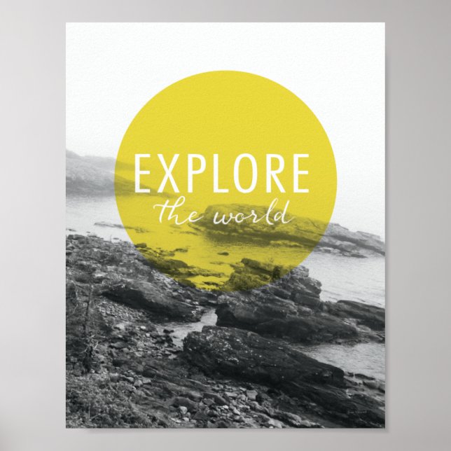 Poster Océan | Explorer La Devis Mondiale (Devant)