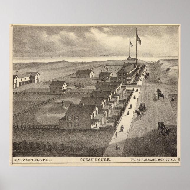 Poster Ocean House, Point Pleasant, NJ (Devant)