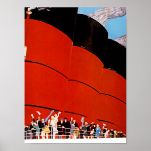 Poster Ocean Liner Bon Voyage