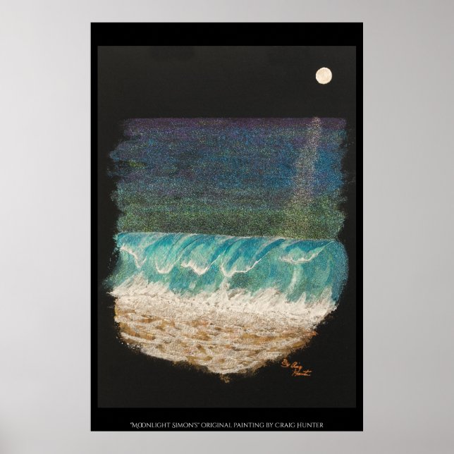 Poster Océan lunaire (Devant)