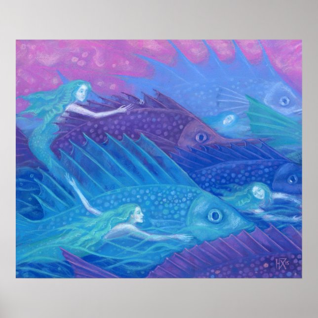 Poster Ocean Nomads, Imaginaire marin Mermaids & Poissons (Devant)