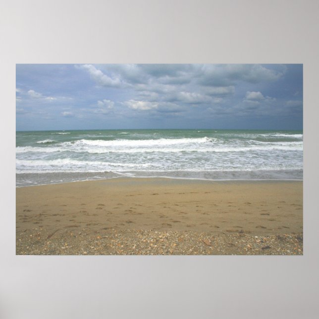 Poster Océan Sand Sky Faded arrière - plan (Devant)