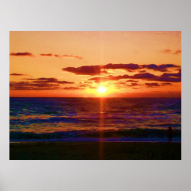 Poster Ocean Sunrise (Devant)