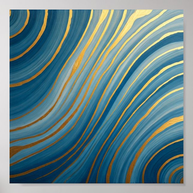 Poster "Oceanic Gold Flow (Devant)