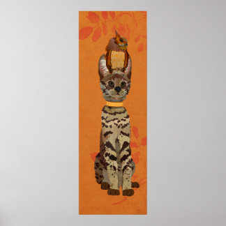 POSTER OCELOT & OWL