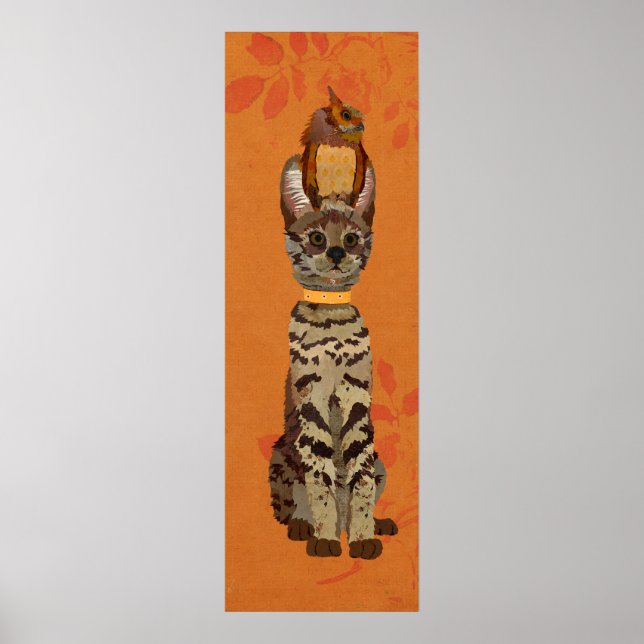 POSTER OCELOT & OWL (Devant)