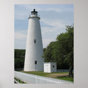 Poster Ocracoke, copie de phare de la Caroline du Nord