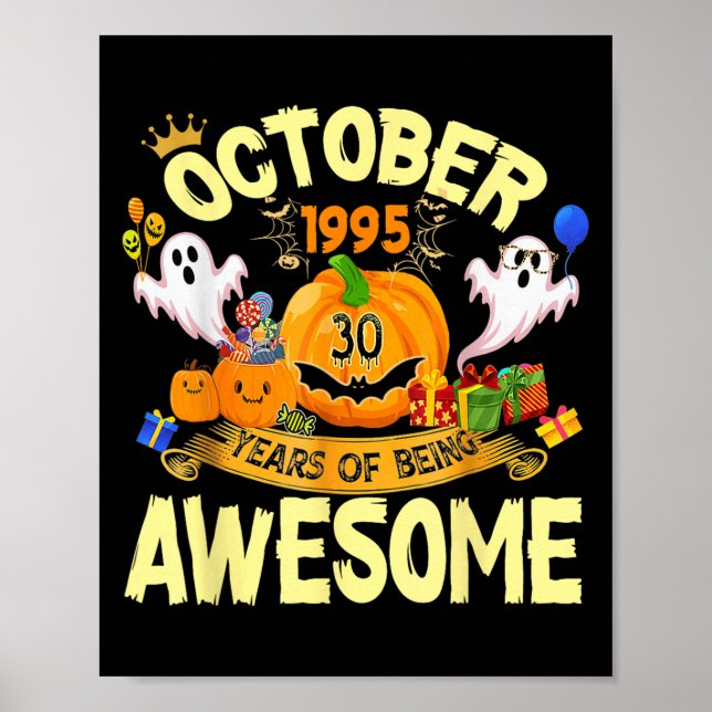 Poster October 1995 30 Years Of Being Awesome Funny Hallo (Devant)