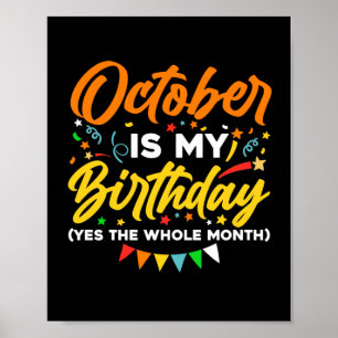 Poster October Is My Birthday