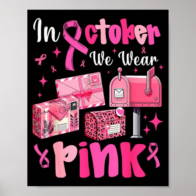Poster October We Wear Nk Breast Cancer Awareness Stal Wo (Devant)