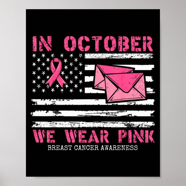 Poster October We Wear Nk Breast Cancer Awareness Stal Wo (Devant)