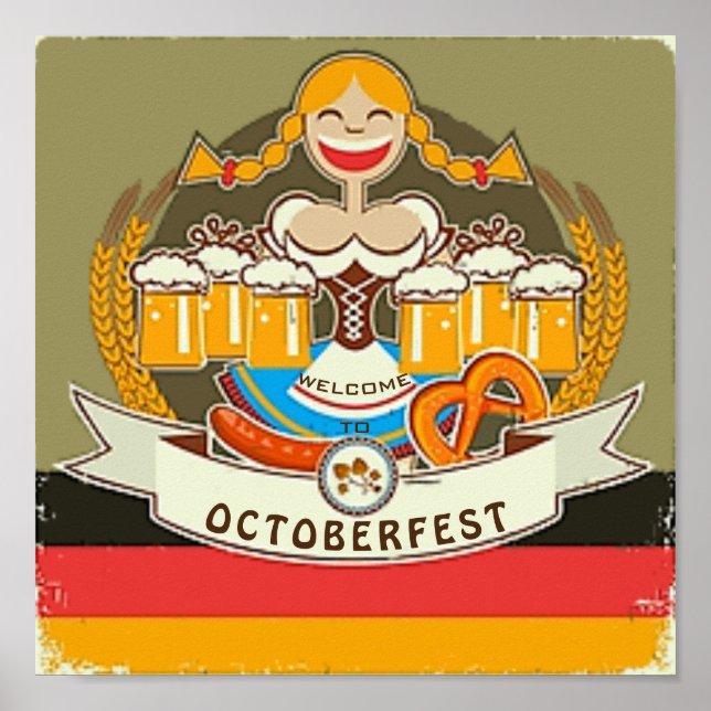 Poster Octoberfest vintage (Devant)