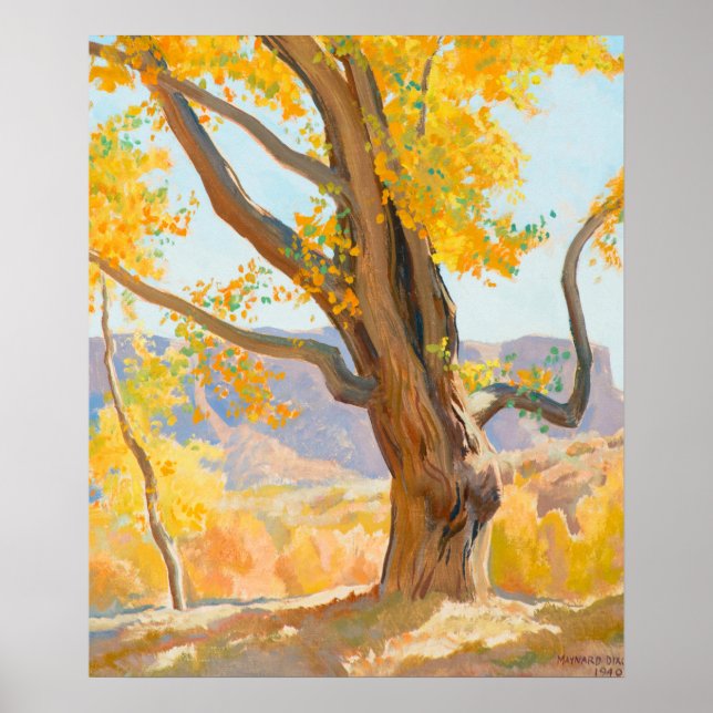 Poster Octobre Matin par Maynard Dixon (Devant)