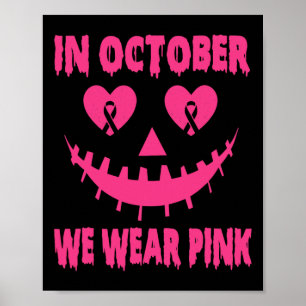 Poster Octobre Nous Portons Le Cancer Du Sein Rose Hallow
