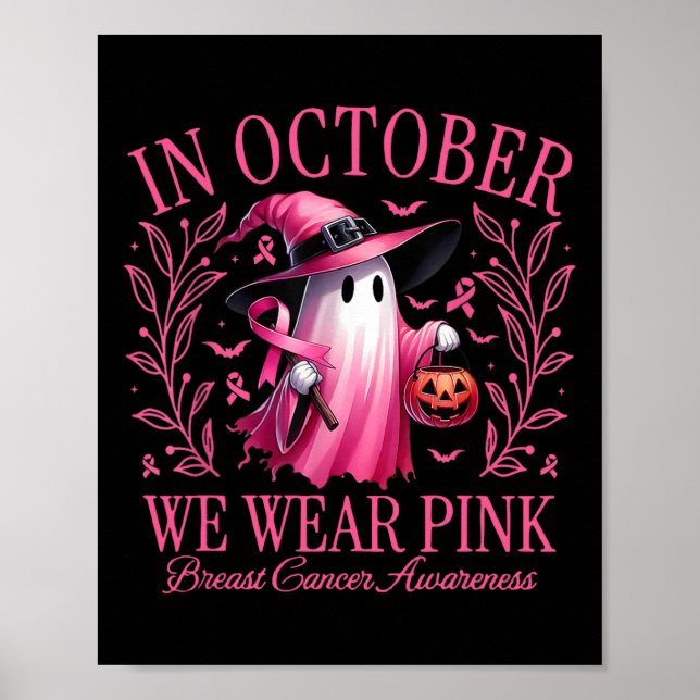 Poster Octobre Nous Portons Pink Breast Cancer Sensibilis (Devant)