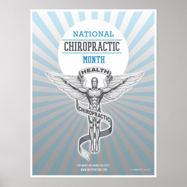 Poster Octobre officiel Mois national de chiropratique (Devant)