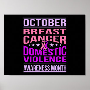 Poster Octobre Soutien du Mois de sensibilisation à la vi