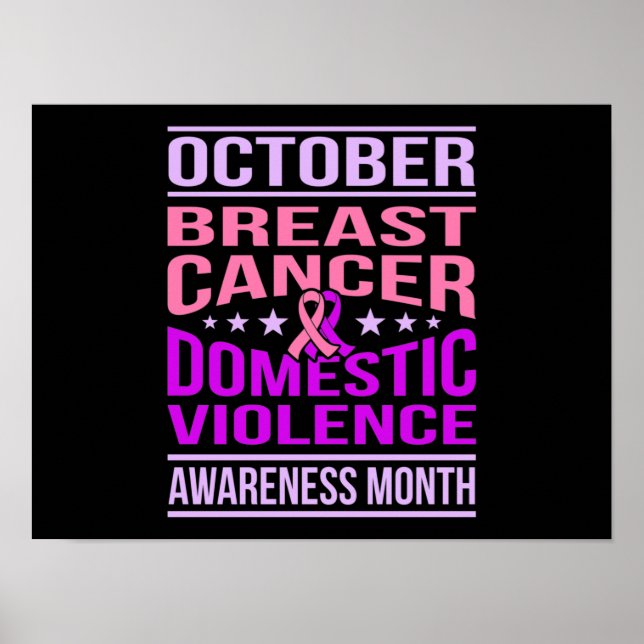 Poster Octobre Soutien du Mois de sensibilisation à la vi (Devant)