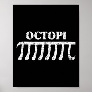Poster Octopi Funny Pi Don Pour Les Amateurs De Maths De 