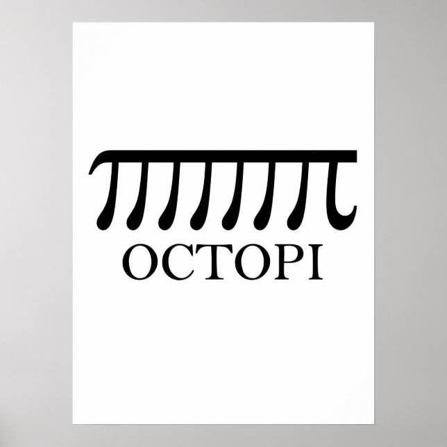 Poster Octopi - Funny Pi Octopus Math (Devant)
