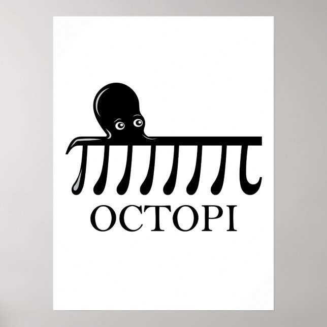 Poster Octopi - Funny Pi Octopus Math (Devant)
