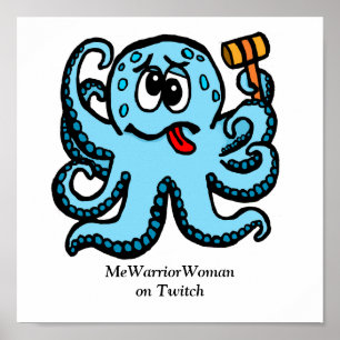 Poster Octopus Bonk, MeWarriorWoman sur Twitch