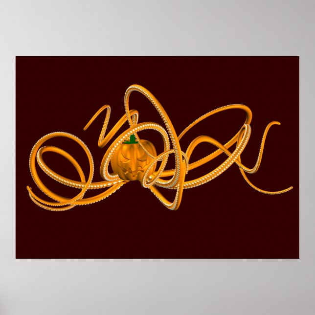 Poster Octopus orange (Devant)